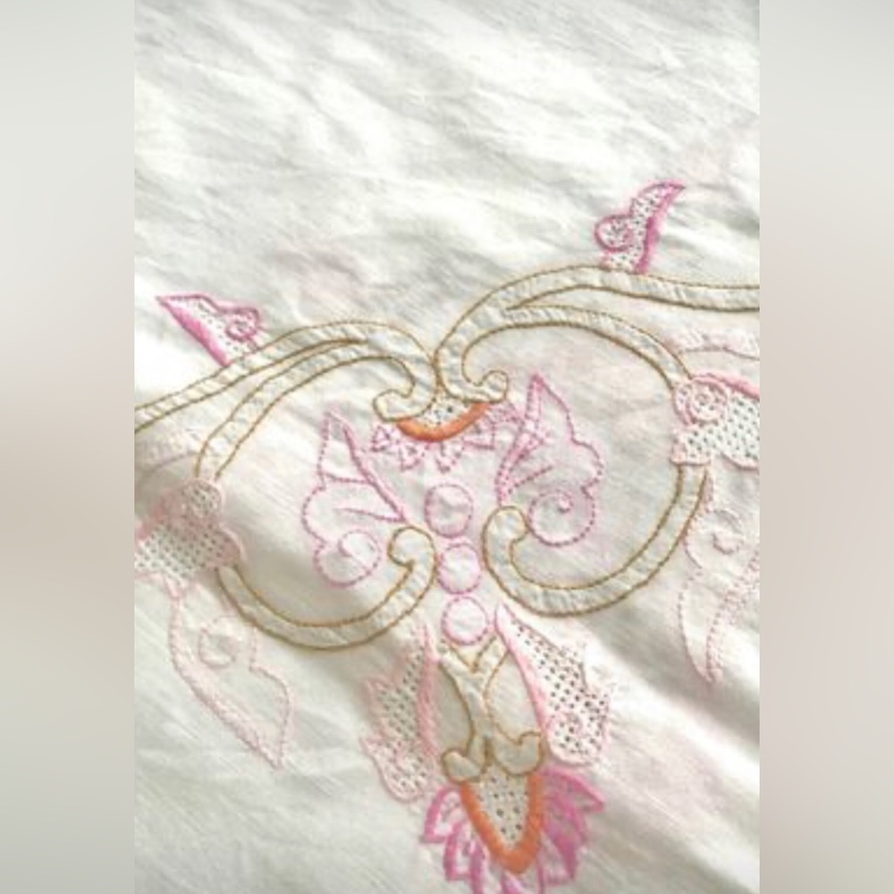 Vintage Linen/Cotton Tablecloth